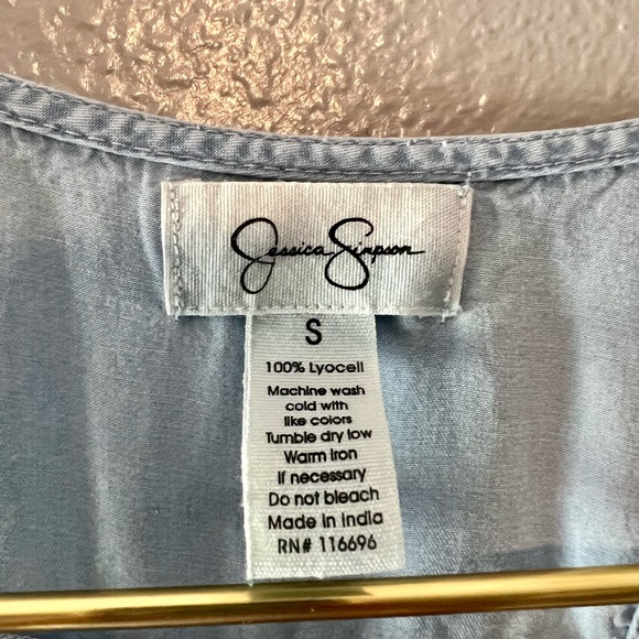 Jessica Simpson Jumpsuit, light wash denim, Size Small - Picture 5 of 11